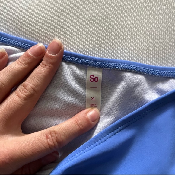 SO Strappy High Waist Caribbean Blue Bikini Bottoms Size Juniors’ XLarge NWT - Picture 7 of 16